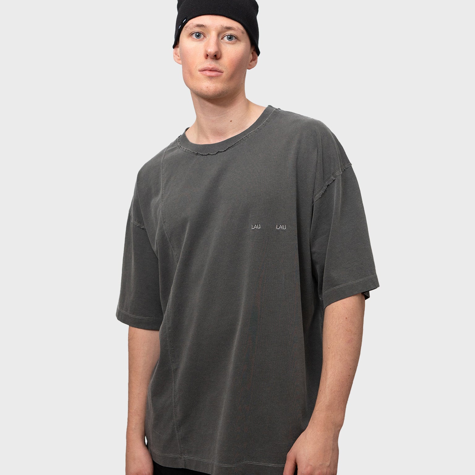 LAU LAU - Logo Tee - Grey - Headz Up 