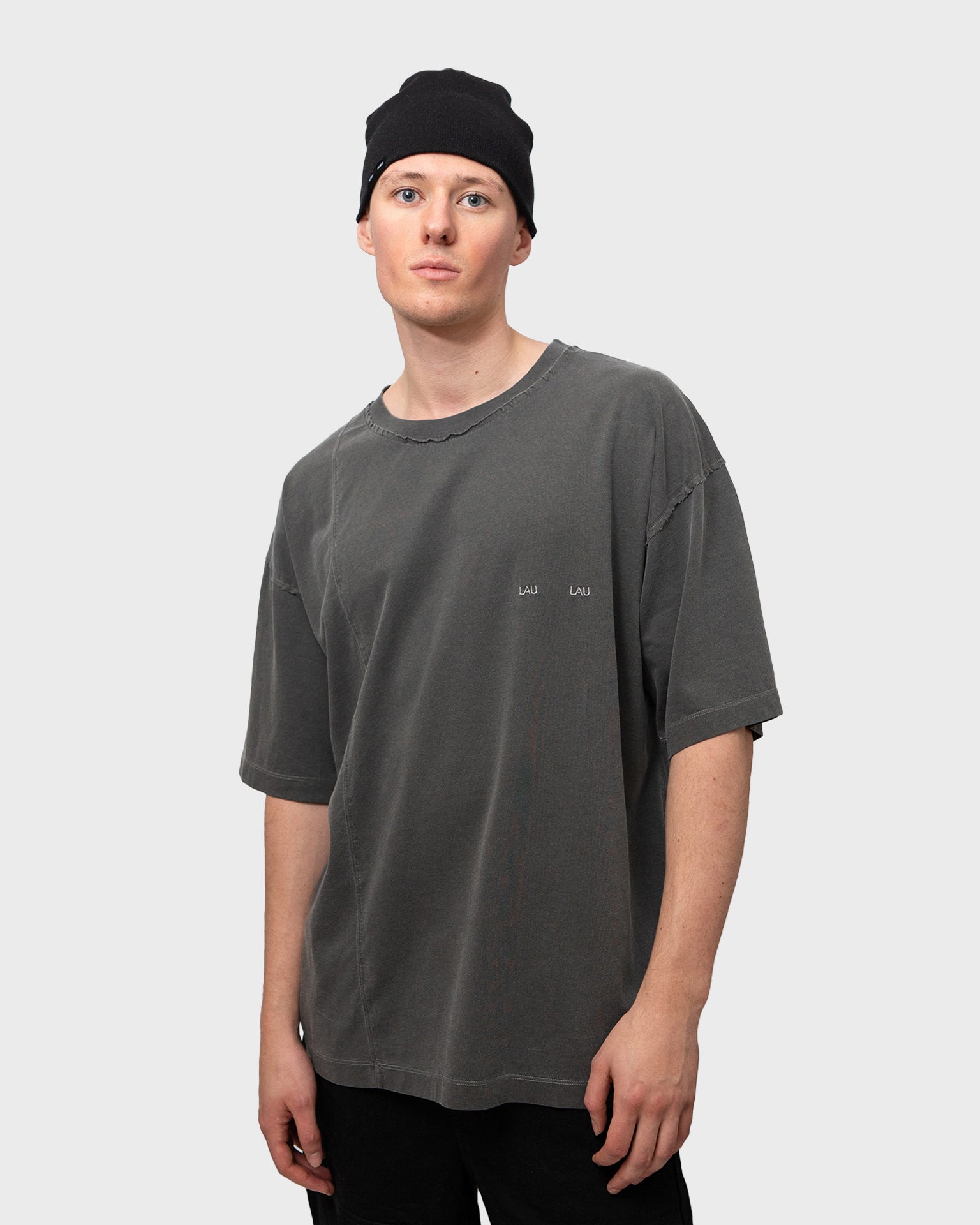 LAU LAU - Logo Tee - Grey - Headz Up 