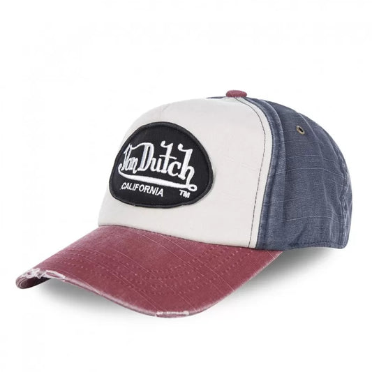 Von Dutch - Oval Patch - Navy/White/Red - A-Frame Cap - Headz Up 