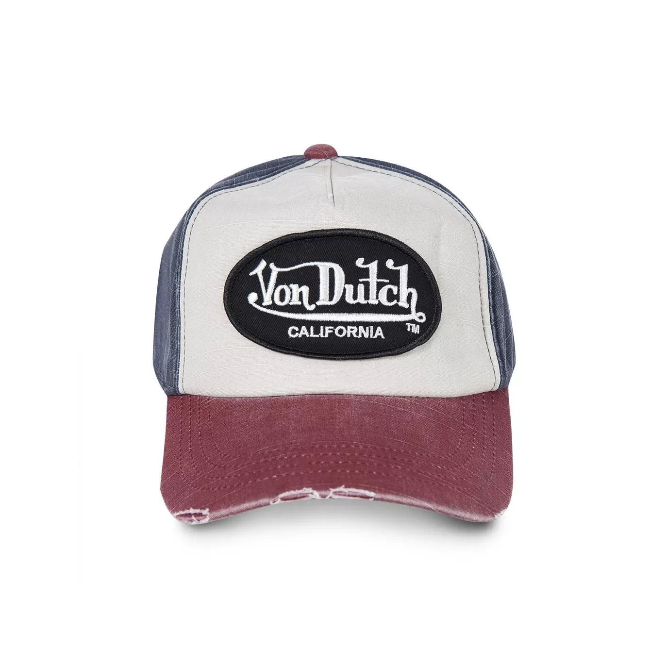 Von Dutch - Oval Patch - Navy/White/Red - A-Frame Cap - Headz Up 