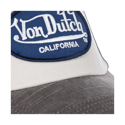 Von Dutch - Oval Patch - Navy/White/Grey - A-Frame Cap - Headz Up 