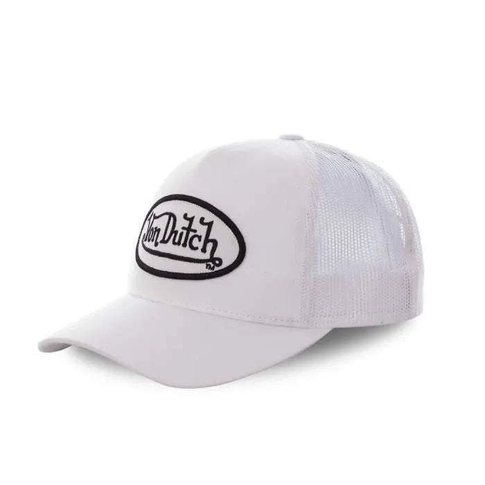 Von Dutch - Oval Patch - White Trucker Cap - Headz Up 
