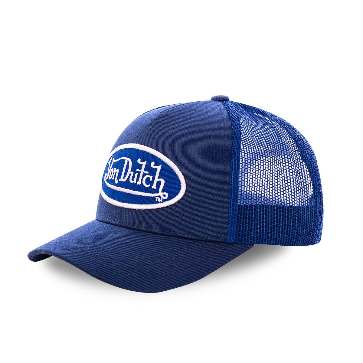 Von Dutch - Oval Patch - Blue Trucker Cap - Headz Up 