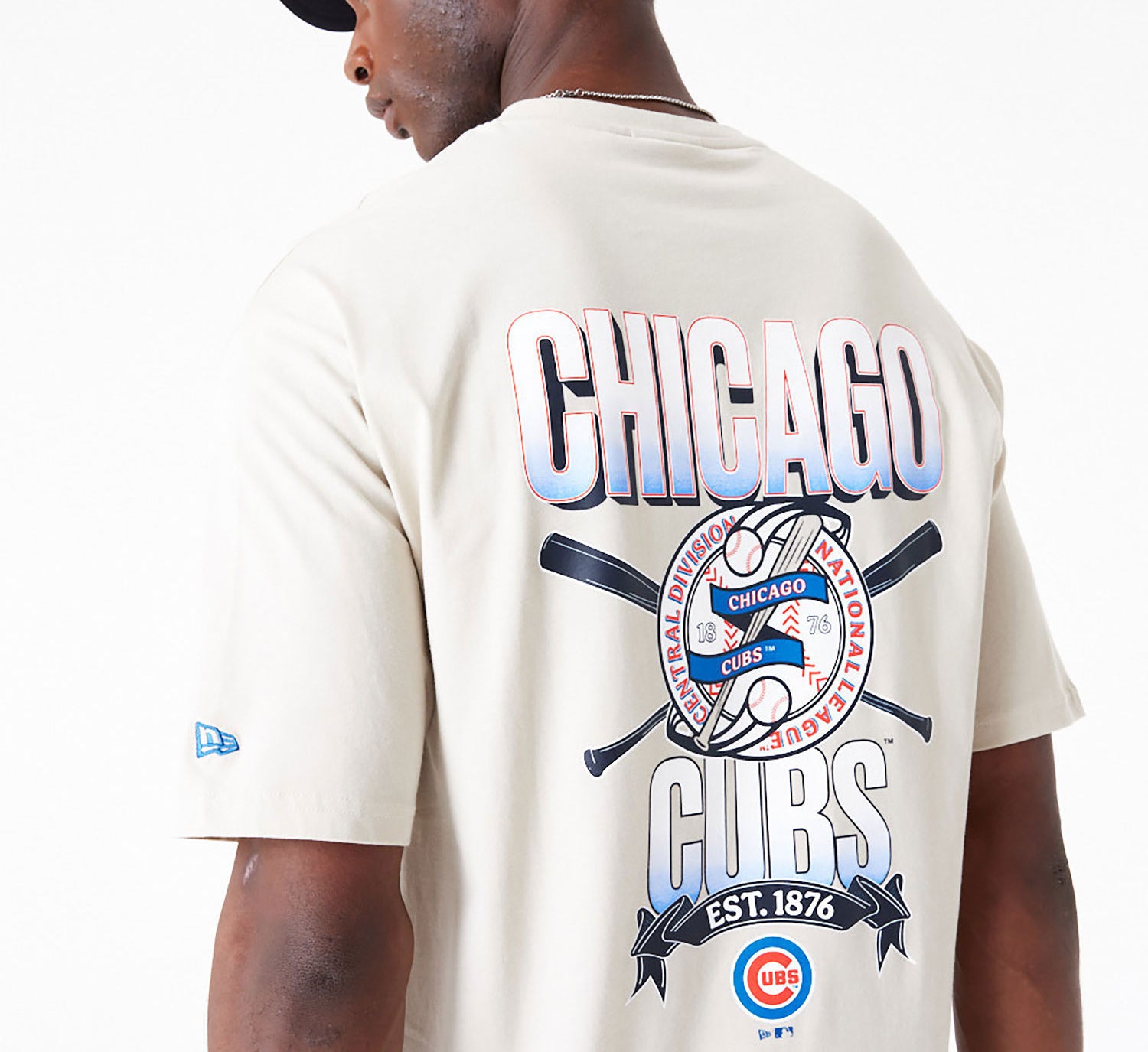New Era - Baseball Graphic OS T-Shirt - Chicago Cubs - Stone/White - Headz Up 
