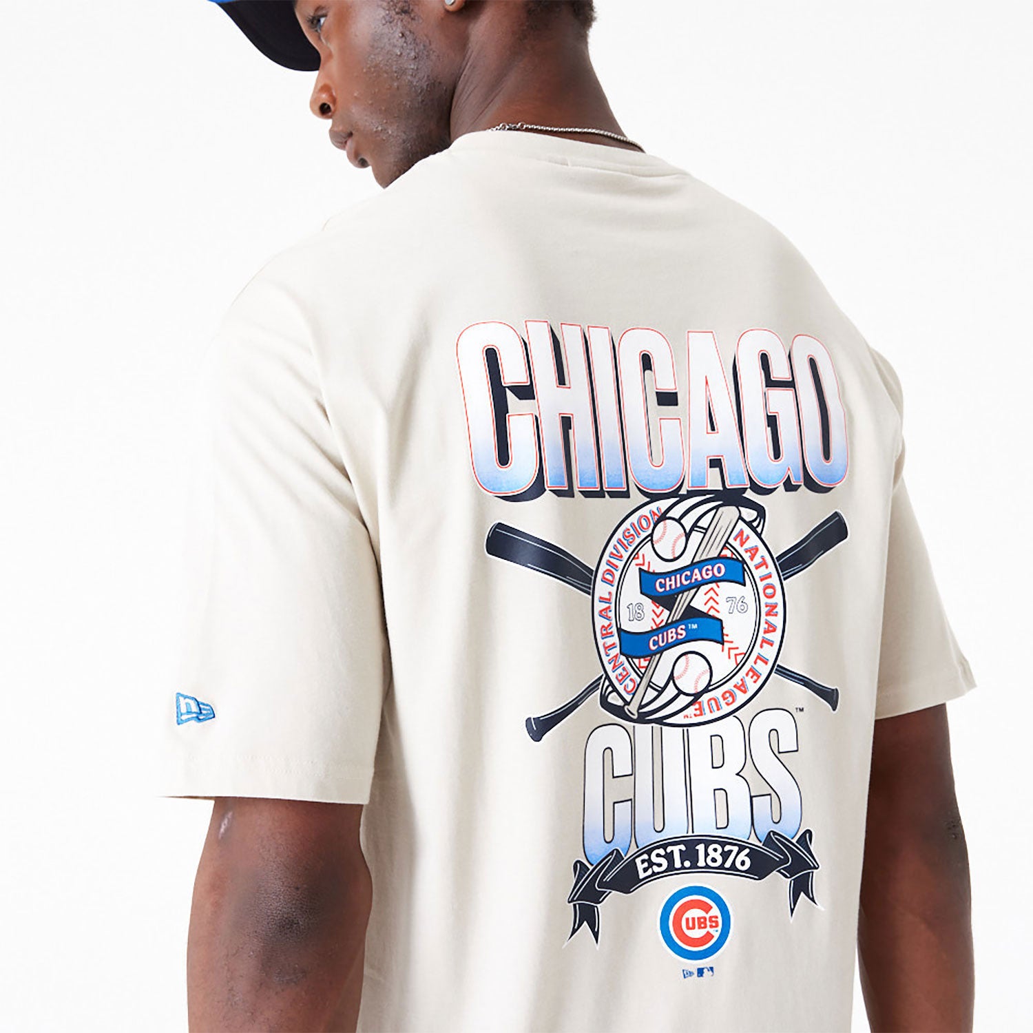New Era - Baseball Graphic OS T-Shirt - Chicago Cubs - Stone/White - Headz Up 
