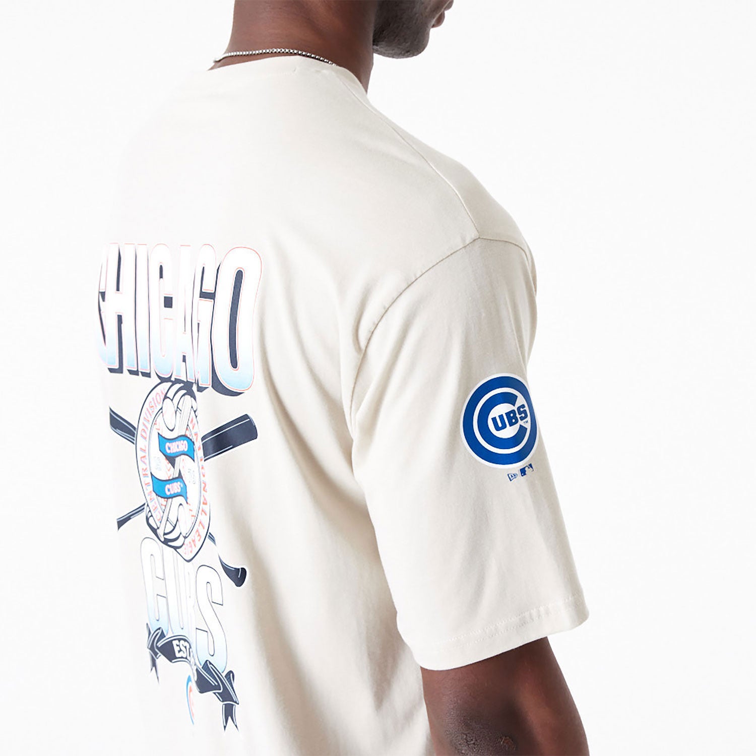 New Era - Baseball Graphic OS T-Shirt - Chicago Cubs - Stone/White - Headz Up 