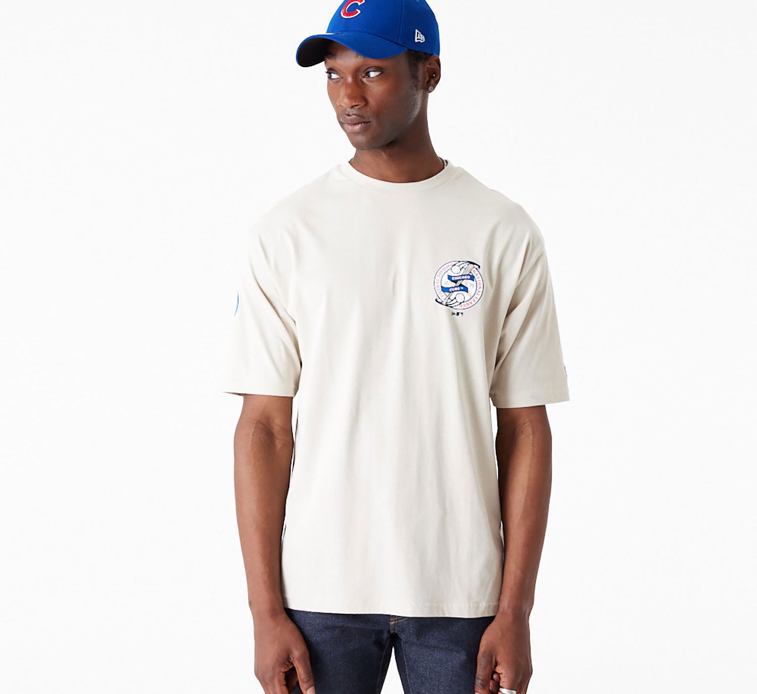 New Era - Baseball Graphic OS T-Shirt - Chicago Cubs - Stone/White - Headz Up 