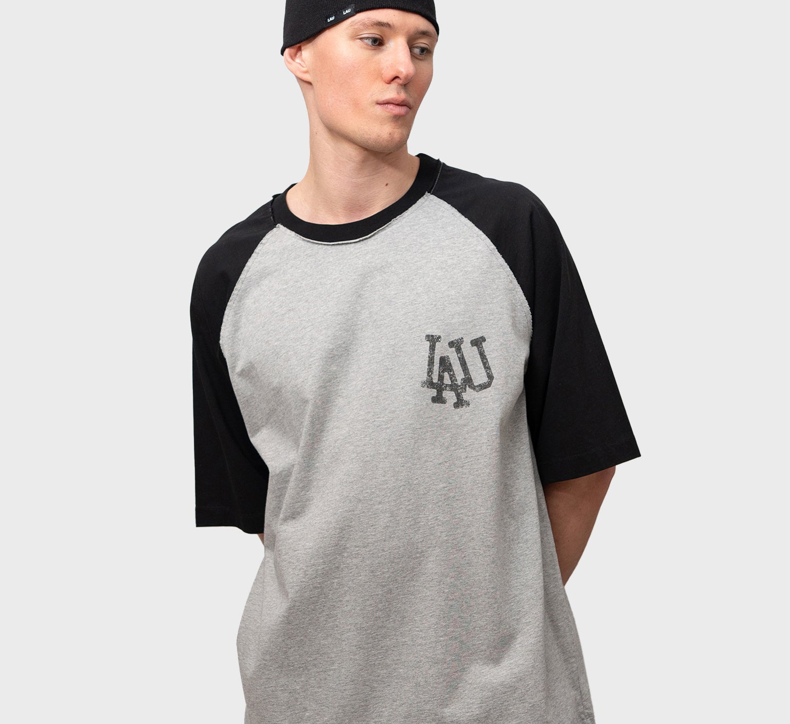 LAU LAU - Baseball Tee - Black/Grey - Headz Up 