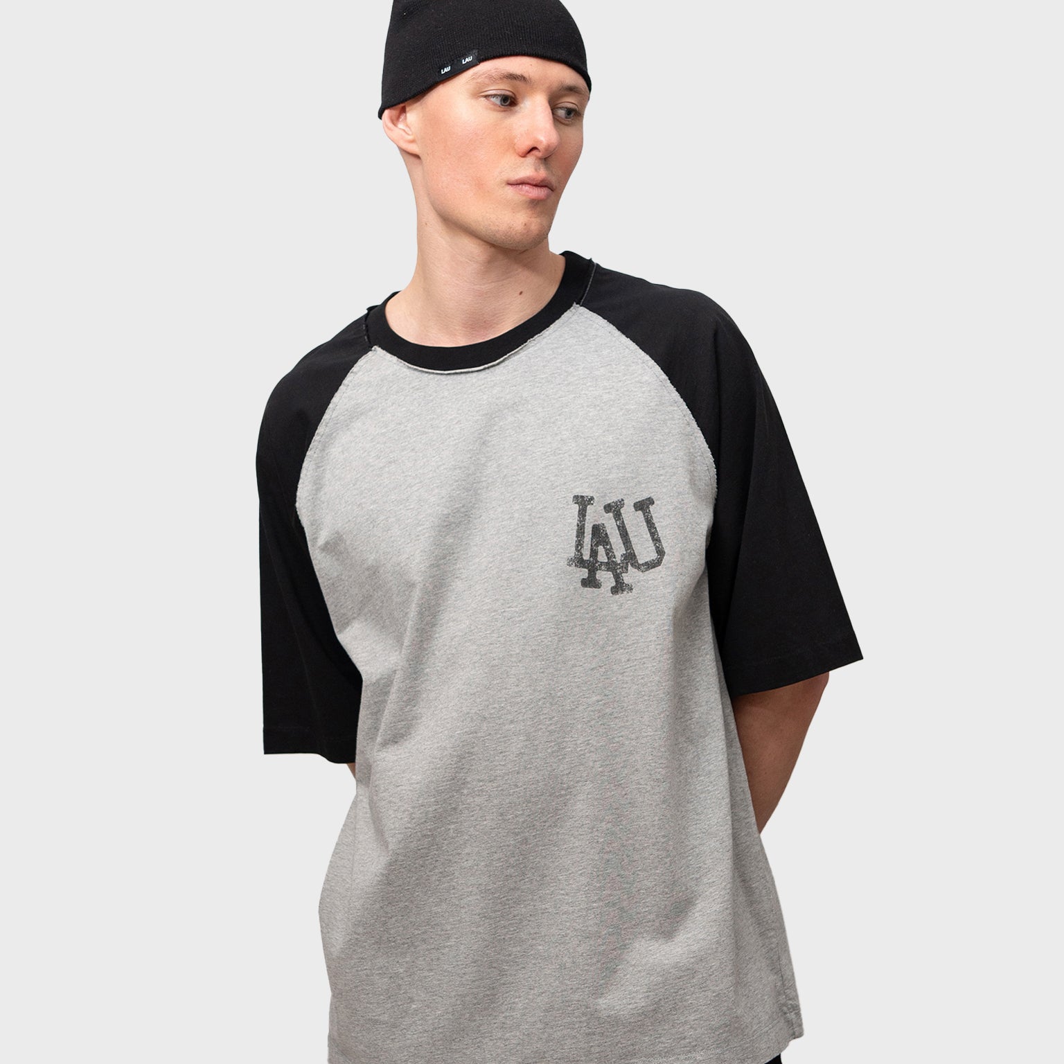 LAU LAU - Baseball Tee - Black/Grey - Headz Up 