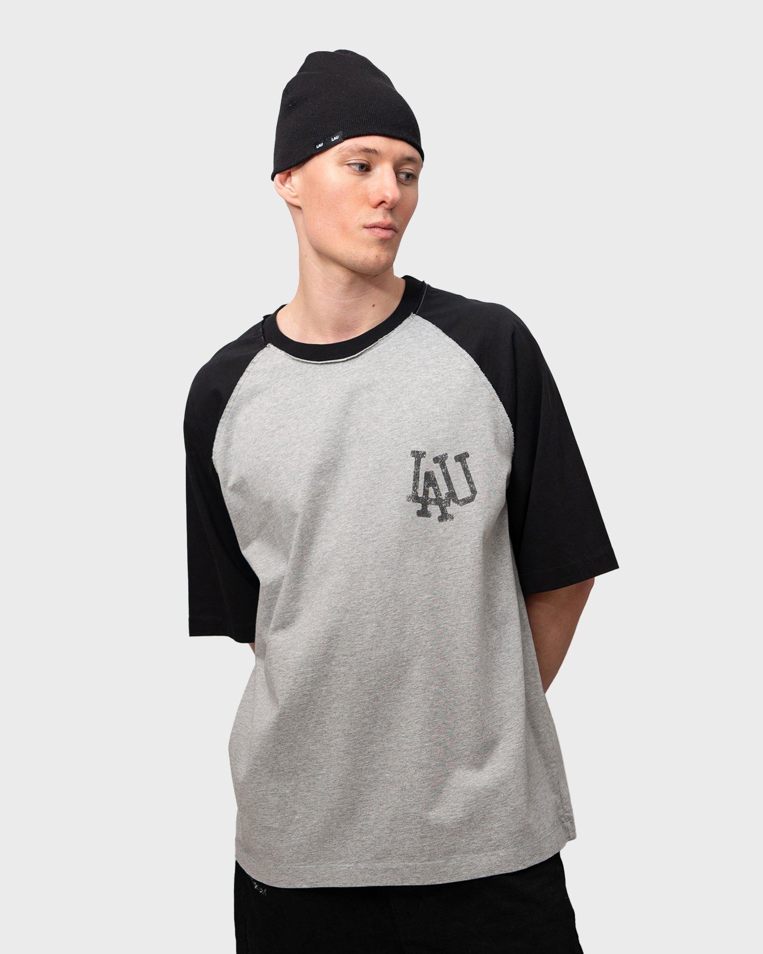 LAU LAU - Baseball Tee - Black/Grey - Headz Up 