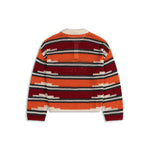 DAILY PAPER - Kente stripe knit polo haute - Red/Tigerlily - Headz Up 