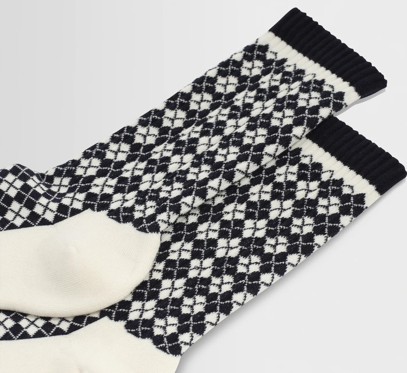 WAX LONDON - Galway Sock - Navy Ecru - Headz Up 