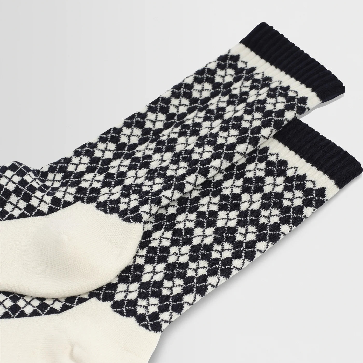 WAX LONDON - Galway Sock - Navy Ecru - Headz Up 