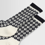 WAX LONDON - Galway Sock - Navy Ecru - Headz Up 