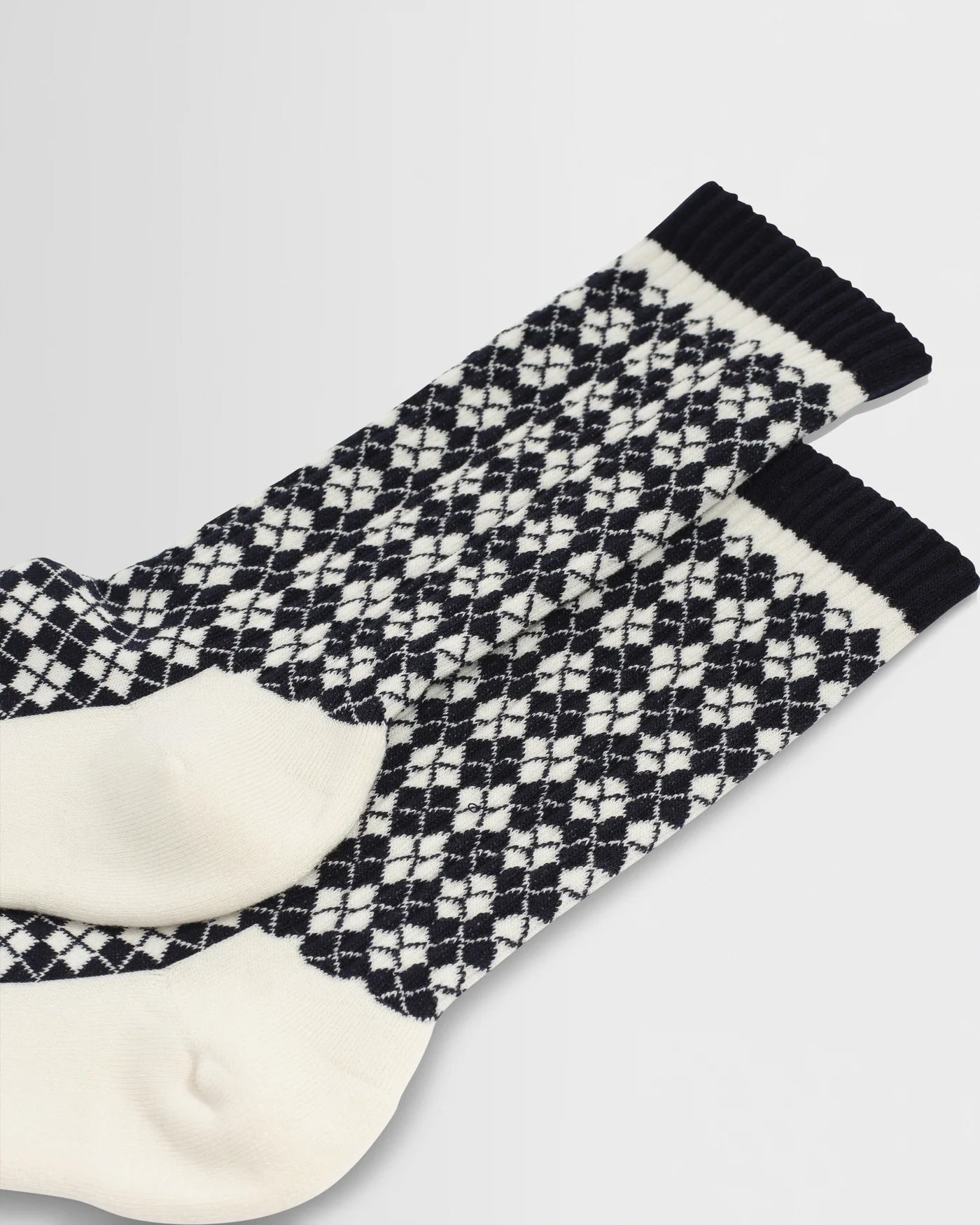 WAX LONDON - Galway Sock - Navy Ecru - Headz Up 