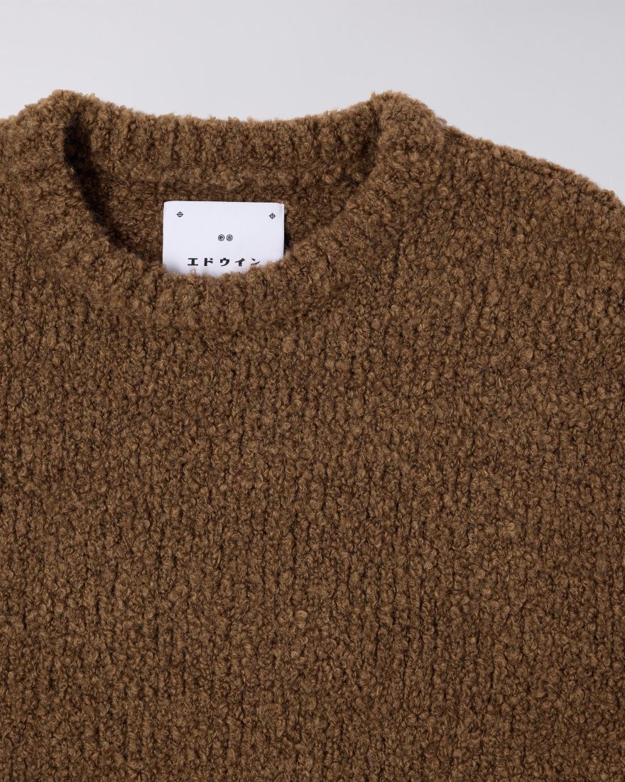 Edwin - Dun Texured Sweater - Taupe - Headz Up 