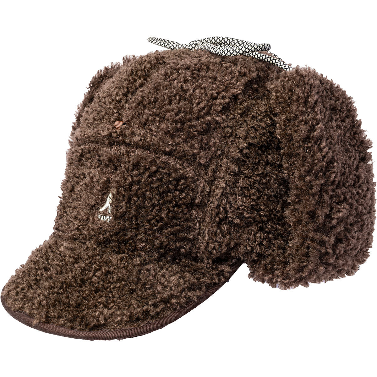 Kangol - Faux Shearling Utility Flap Cap - Brown