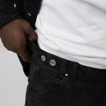 LAU LAU - Canvas Pants - Washed Black - Headz Up 