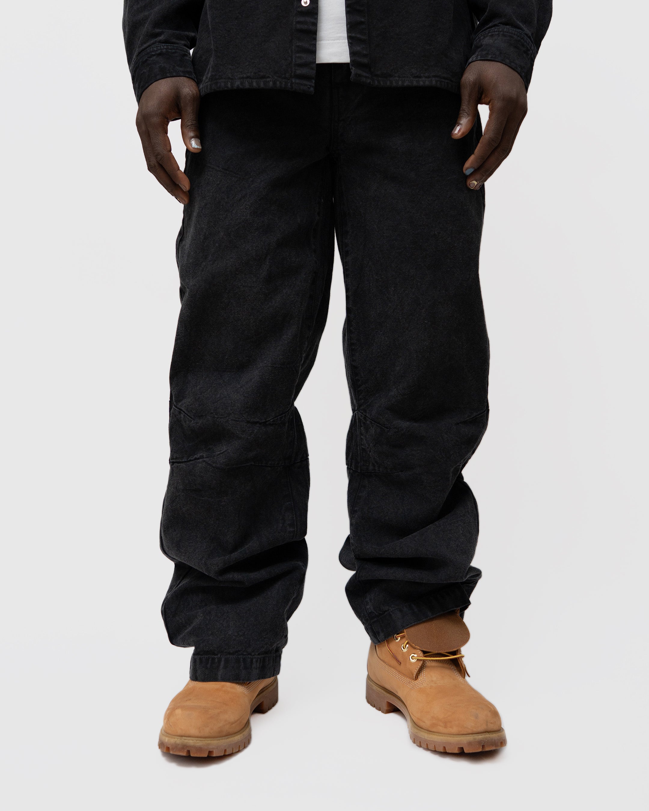 LAU LAU - Canvas Pants - Washed Black - Headz Up 