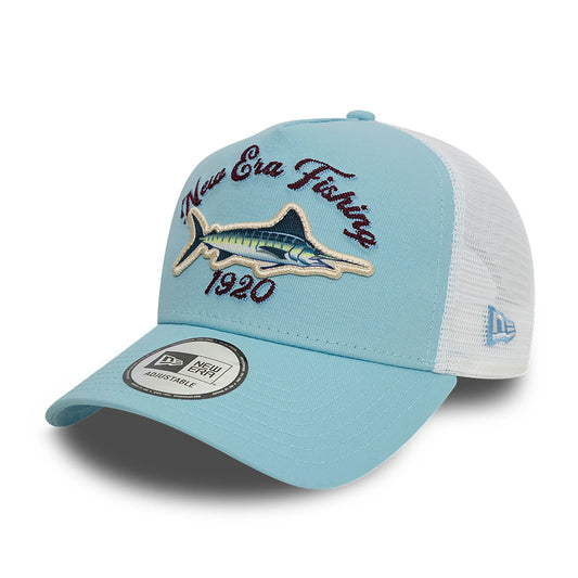 New Era - Fishing A-Frame Trucker Adjustable Cap - Light Blue - Headz Up 