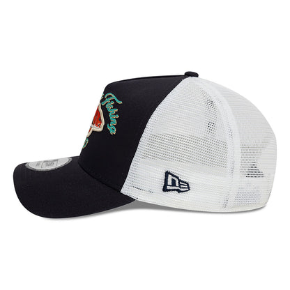 New Era - Fishing A-Frame Trucker Adjustable Cap - Navy - Headz Up 