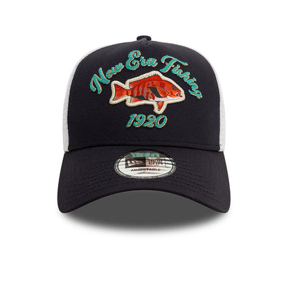 New Era - Fishing A-Frame Trucker Adjustable Cap - Navy - Headz Up 