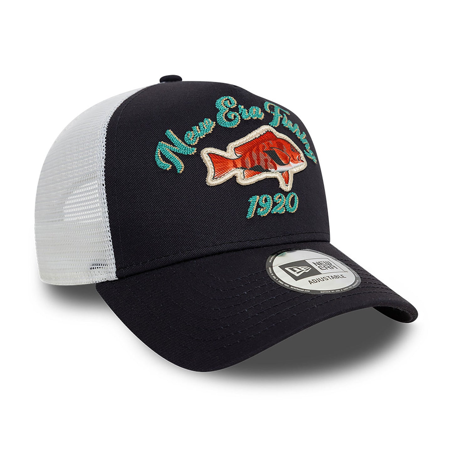 New Era - Fishing A-Frame Trucker Adjustable Cap - Navy - Headz Up 