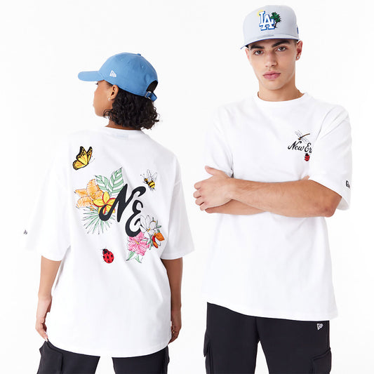 New Era - MLB Floral Graphic Oversized Tee New York Yankees - White - Headz Up 