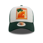 New Era - California Patch A-Frame Trucker Adjustable Cap - White/Dark Green - Headz Up 