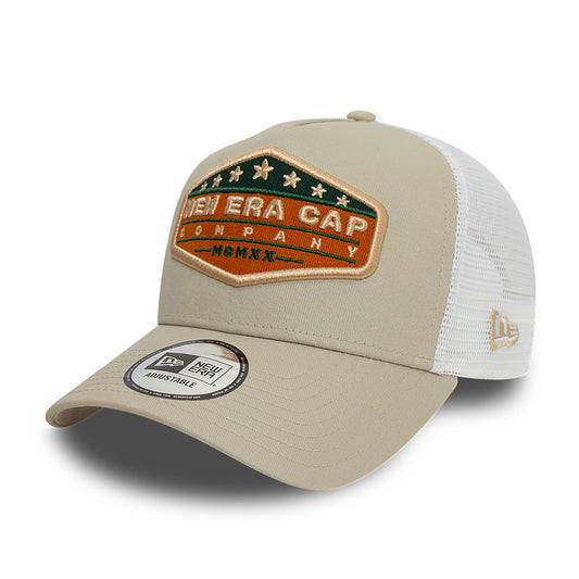 New Era - CO Patch A-Frame Trucker Adjustable Cap - Stone - Headz Up 