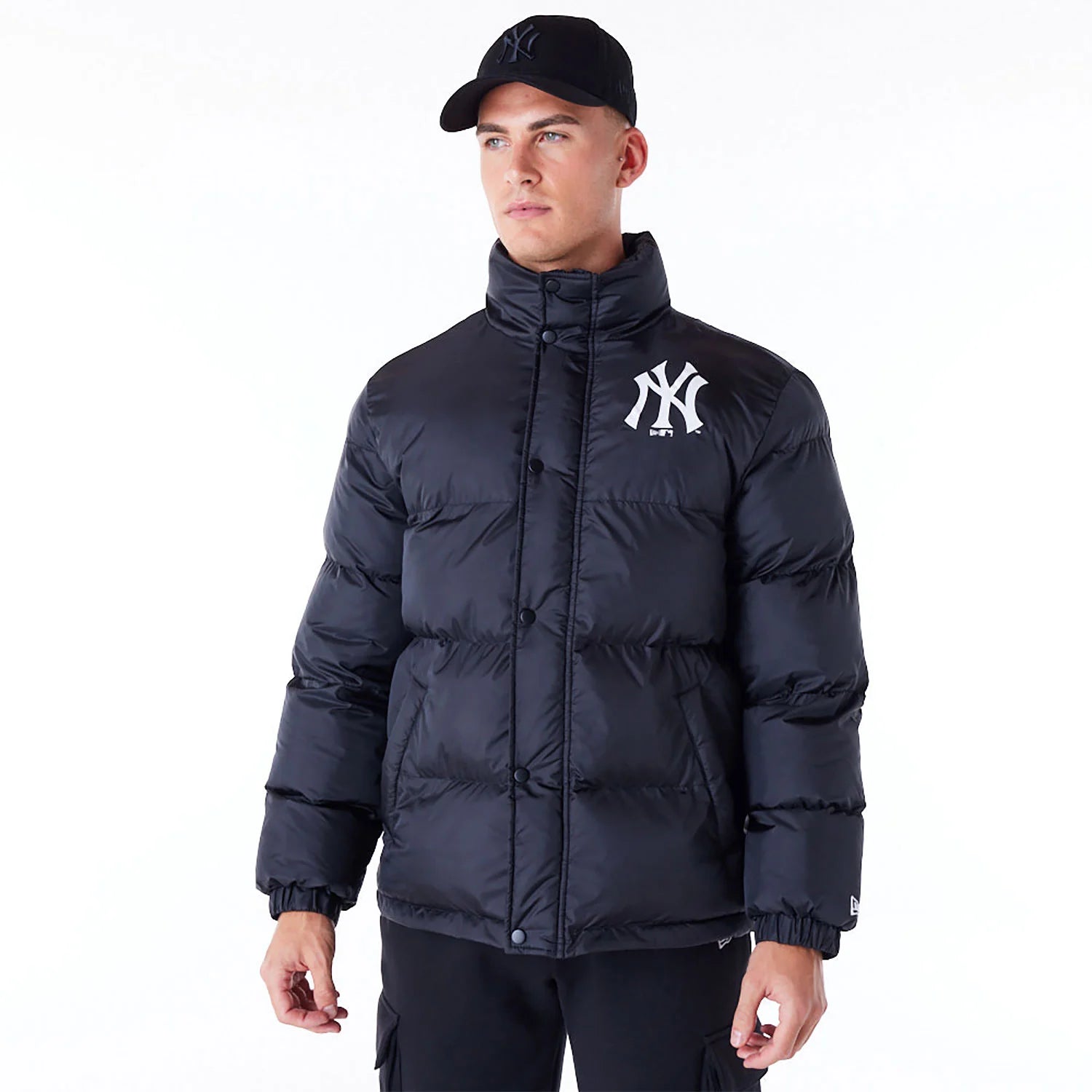 New Era - MLB Nylon Puffer Jacket - New York Yankees - Black - Headz Up 