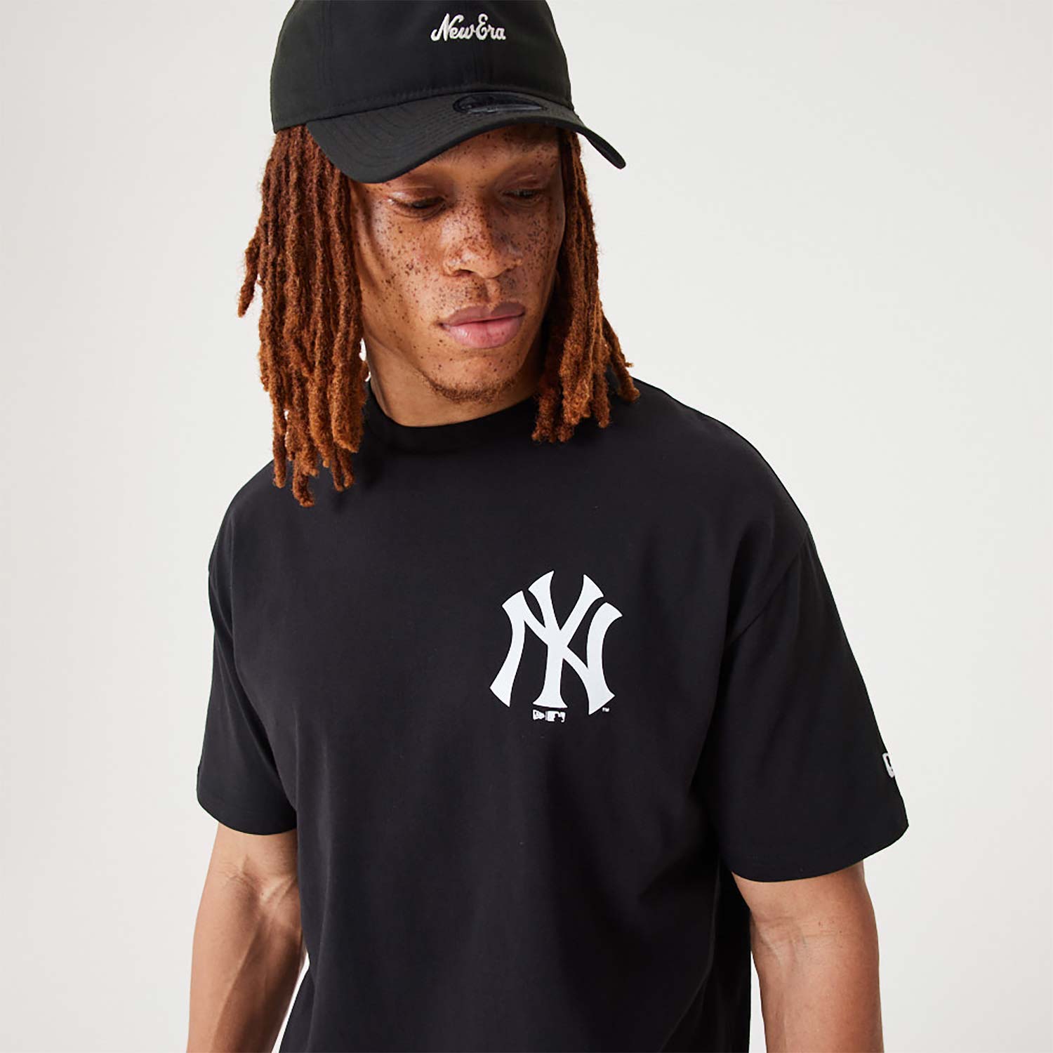 MLB Floral Graphic Oversized Tee New York Yankees - Black - Headz Up 