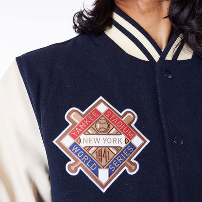 New Era - New York Yankees - MLB Patch Varsity Jacket - Navy