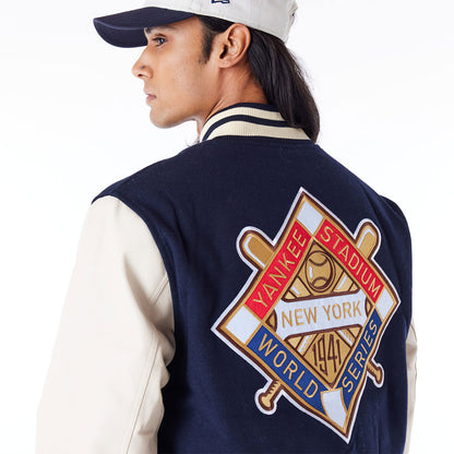 New Era - New York Yankees - MLB Patch Varsity Jacket - Navy