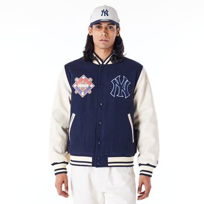 New Era - New York Yankees - MLB Patch Varsity Jacket - Navy