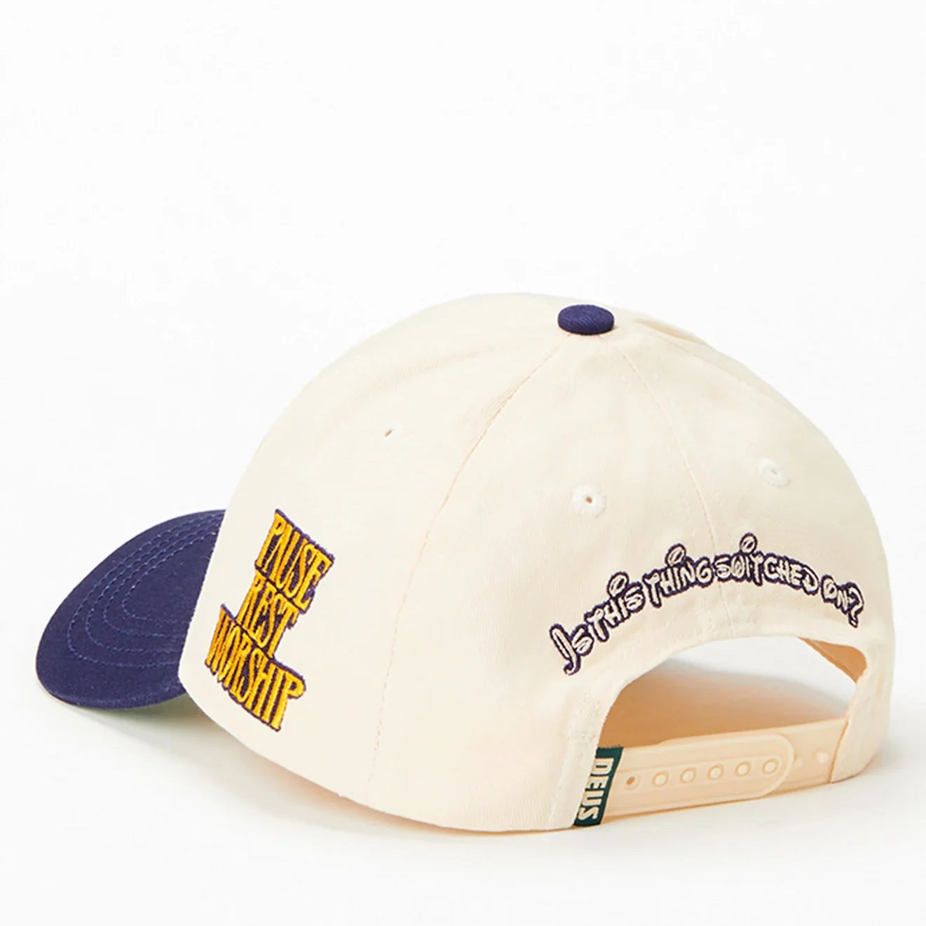 DEUS - NILSSON Baseball Cap - Off White/Navy - Headz Up 