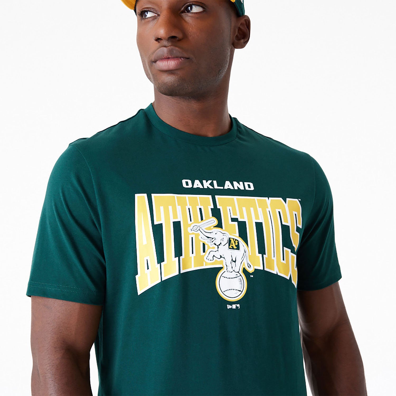 New Era - MLB ARCH Wordmark T-Shirt - Oakland Athletics - Dark Green - Headz Up 