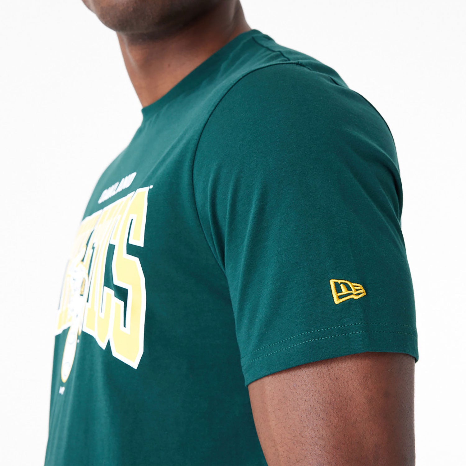 New Era - MLB ARCH Wordmark T-Shirt - Oakland Athletics - Dark Green - Headz Up 