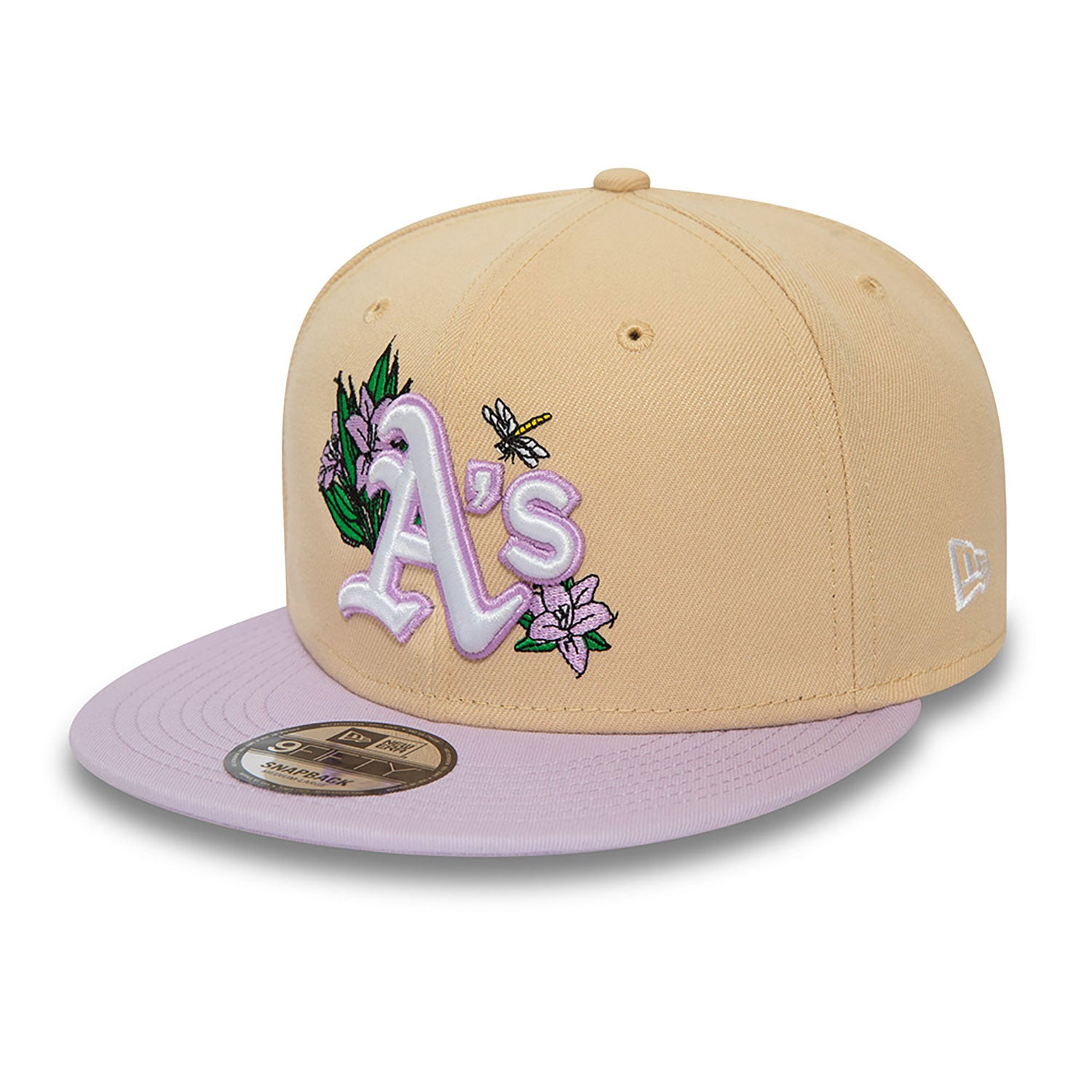 New Era - Oakland Athletics - 9Fifty Snapback - MLB Floral - Light Beige - Headz Up 