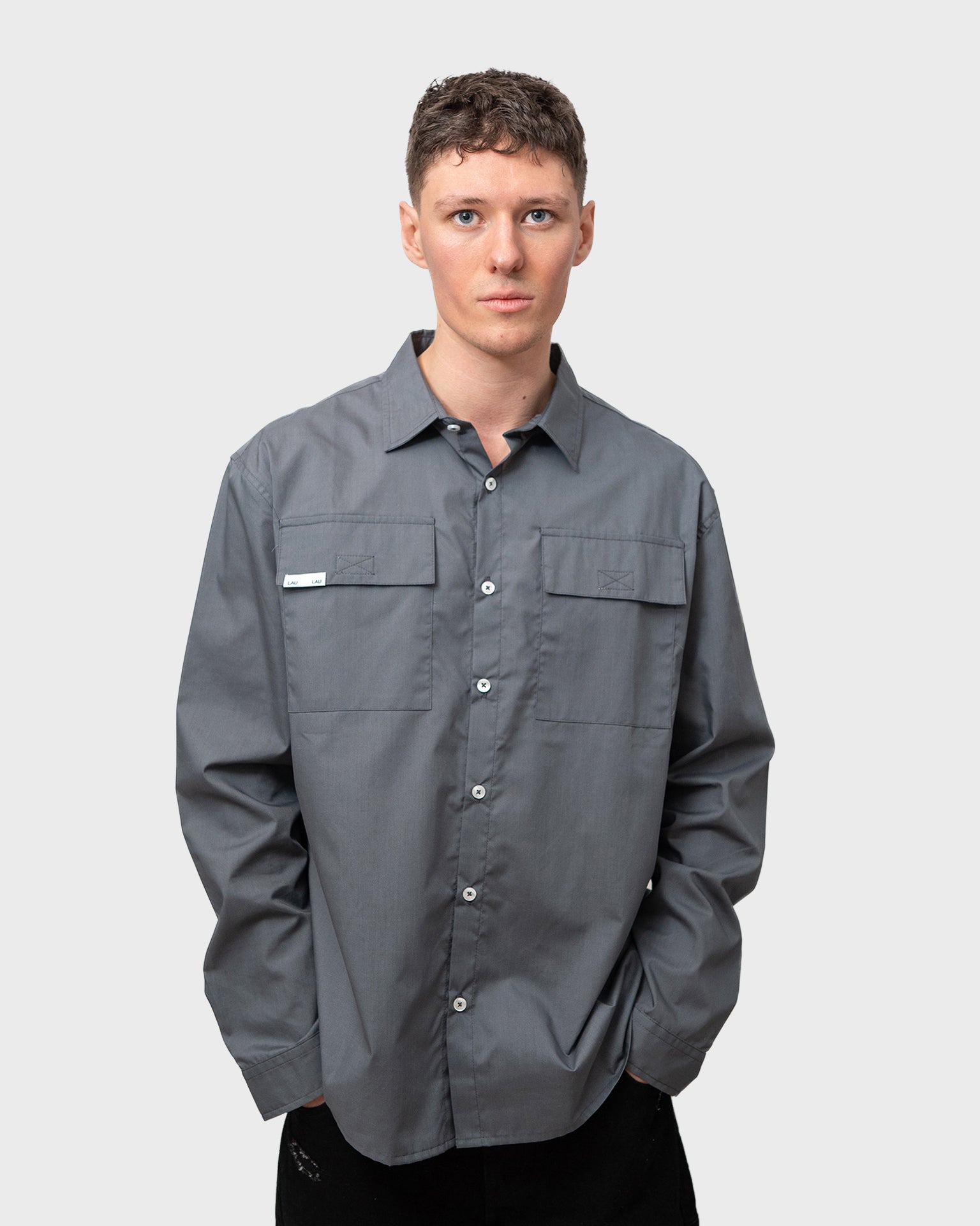 LAU LAU - Solid Shirt - Grey - Headz Up 