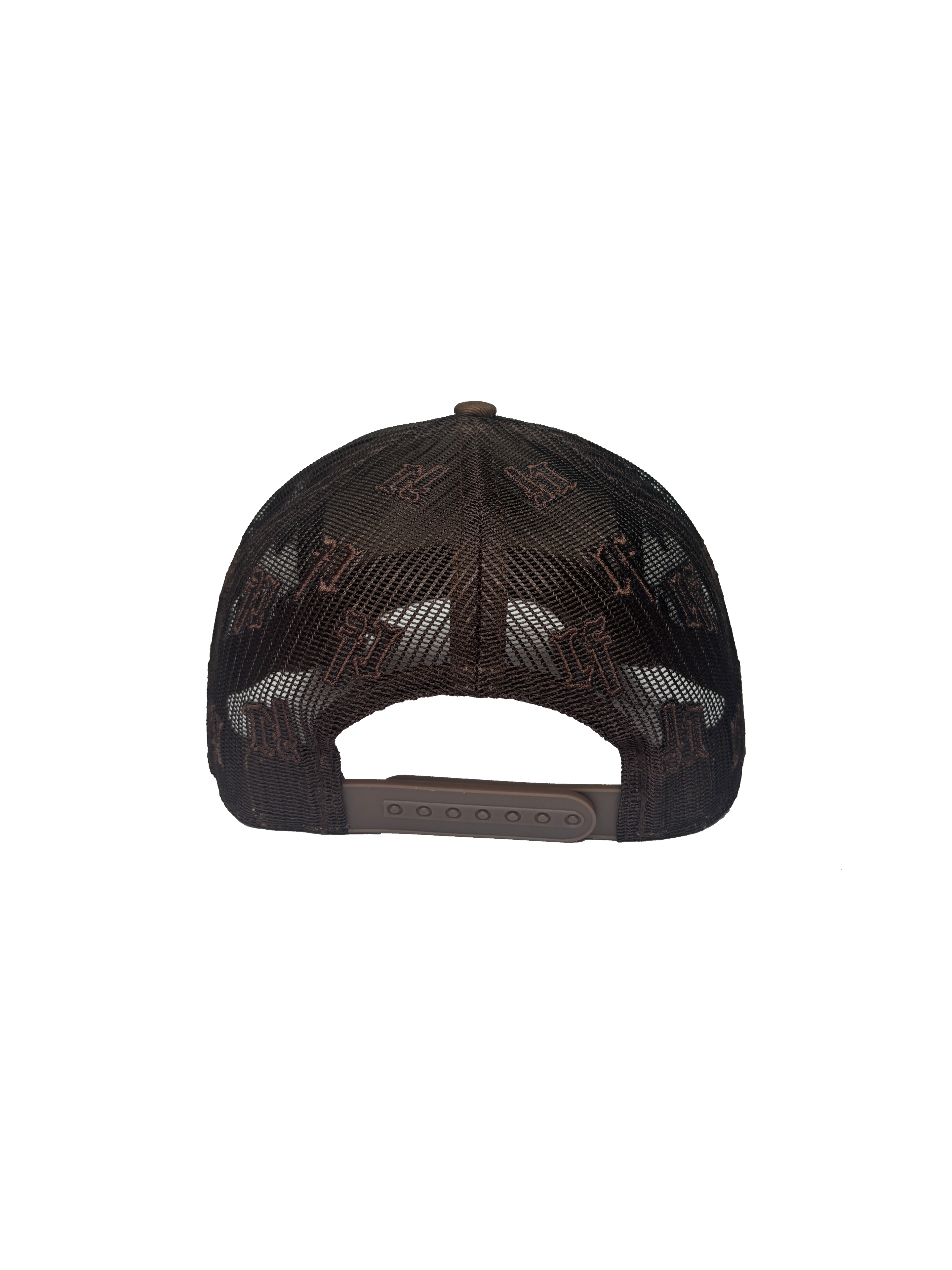 LESS FEAR - 5-Panel Trucker Cap - Brown - Headz Up 