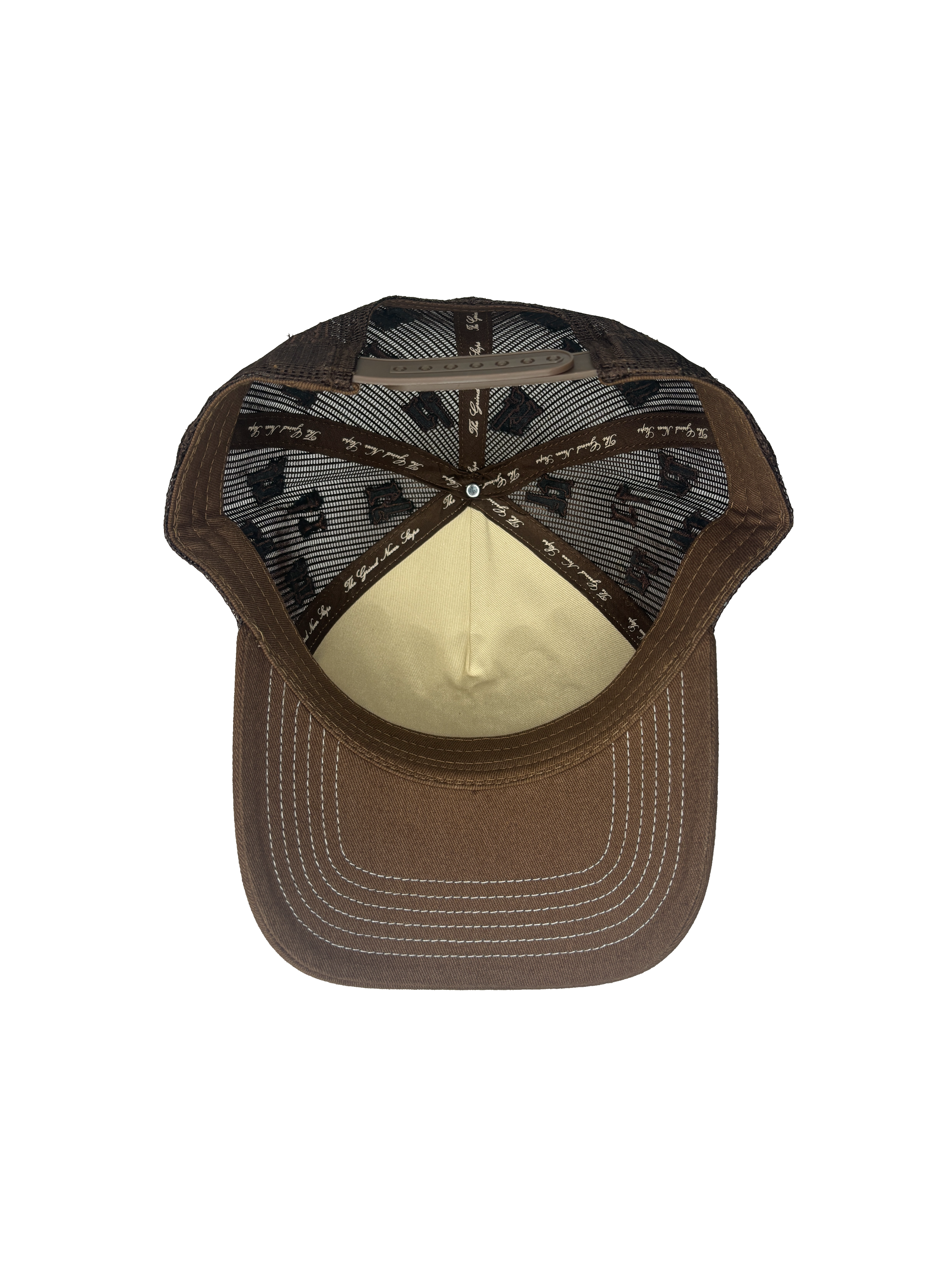 LESS FEAR - 5-Panel Trucker Cap - Brown - Headz Up 