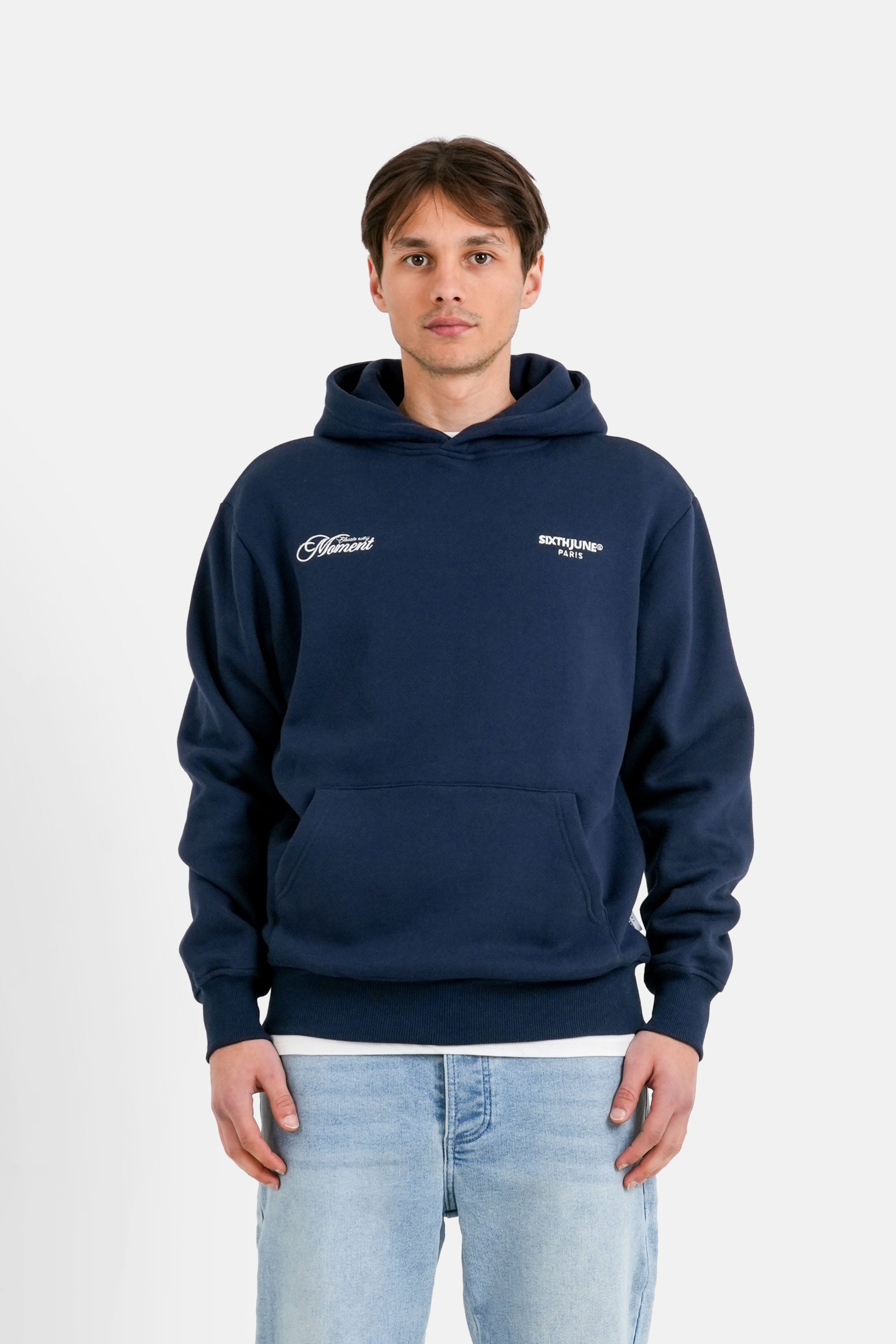 SIXTH JUNE - Elevate Embroidered Hoodie - Navy - Headz Up 
