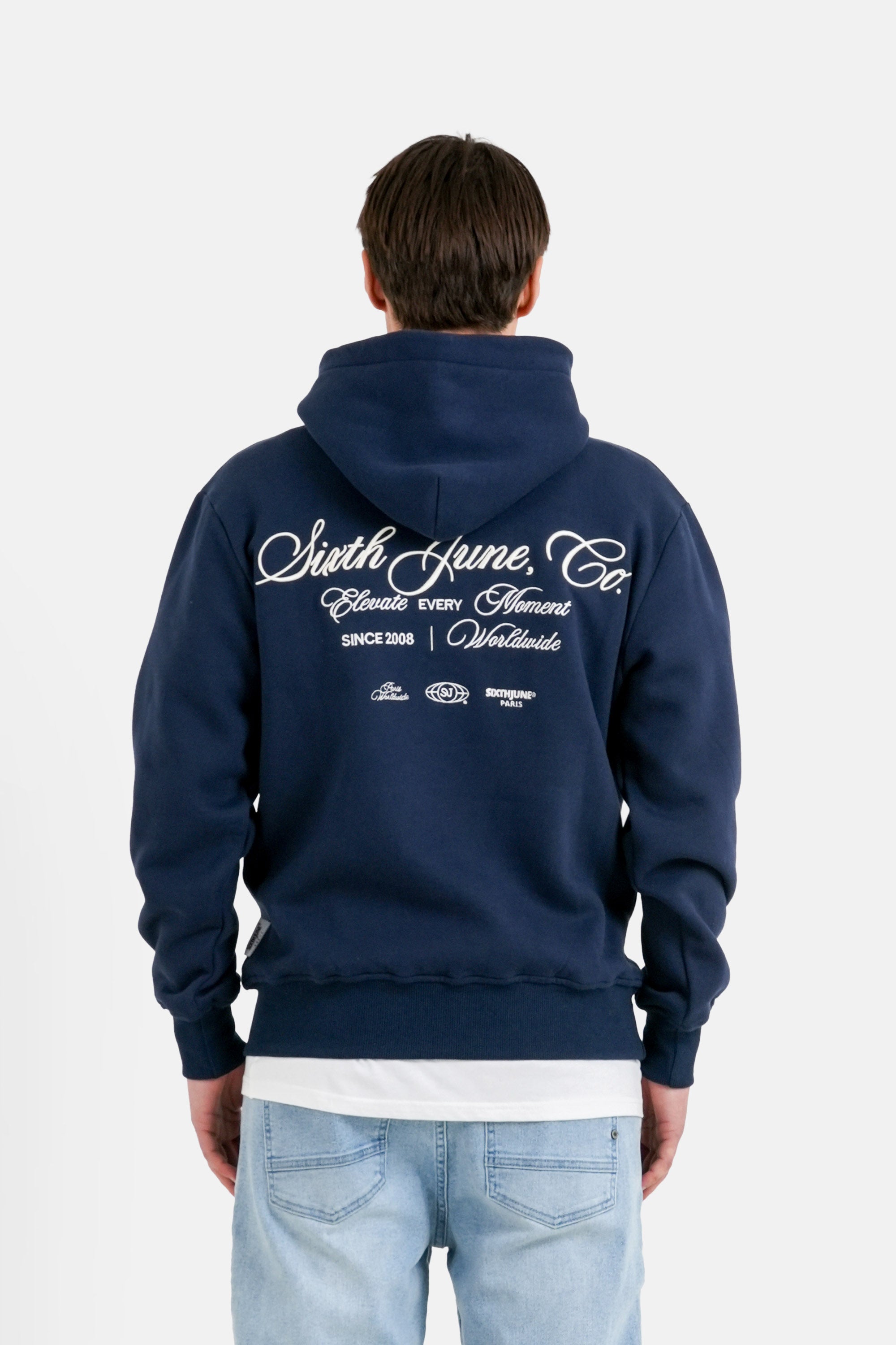 SIXTH JUNE - Elevate Embroidered Hoodie - Navy - Headz Up 