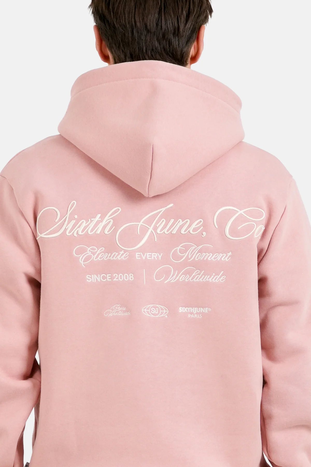 SIXTH JUNE - Elevate Embroidered Hoodie - Pink - Headz Up 