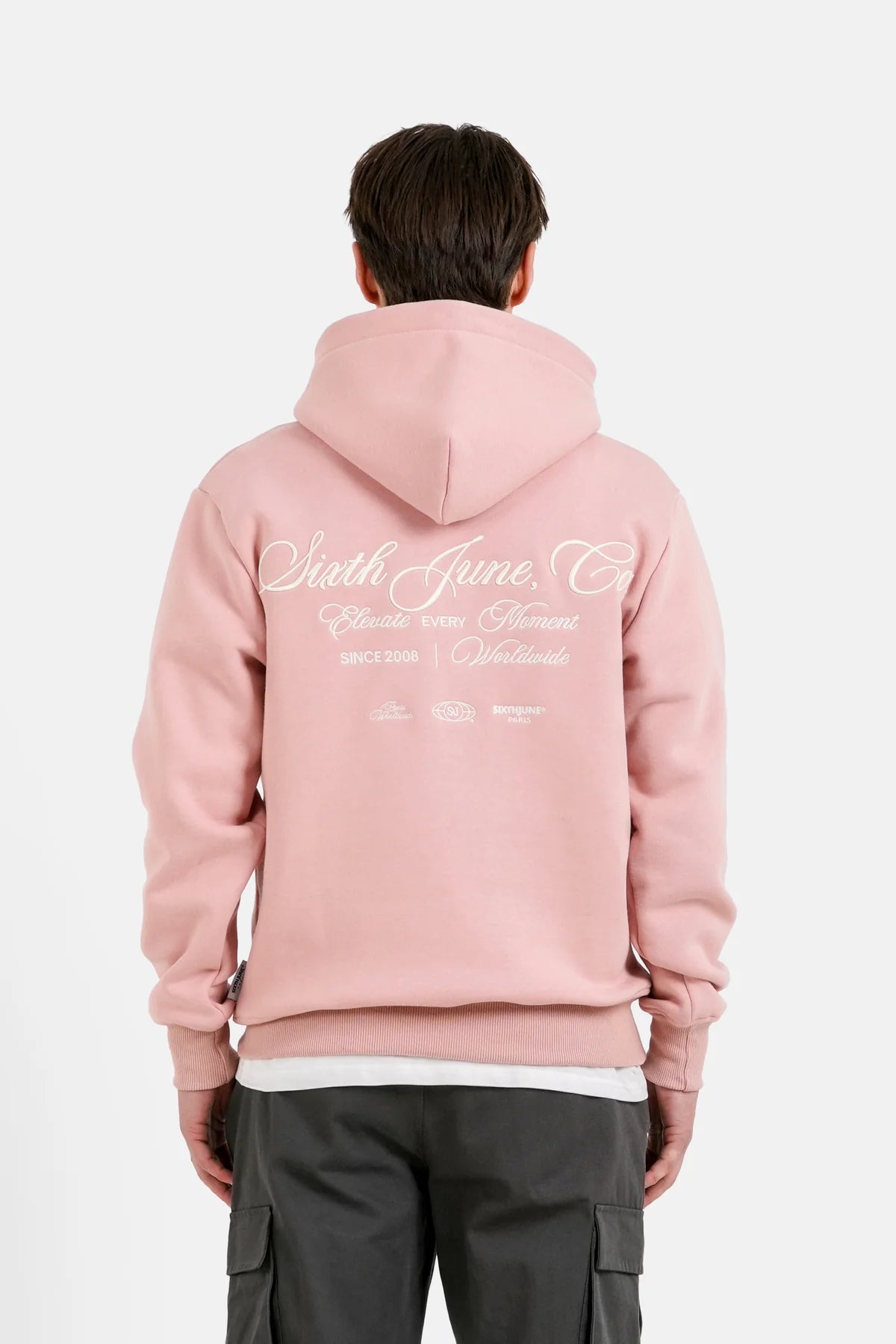 SIXTH JUNE - Elevate Embroidered Hoodie - Pink - Headz Up 
