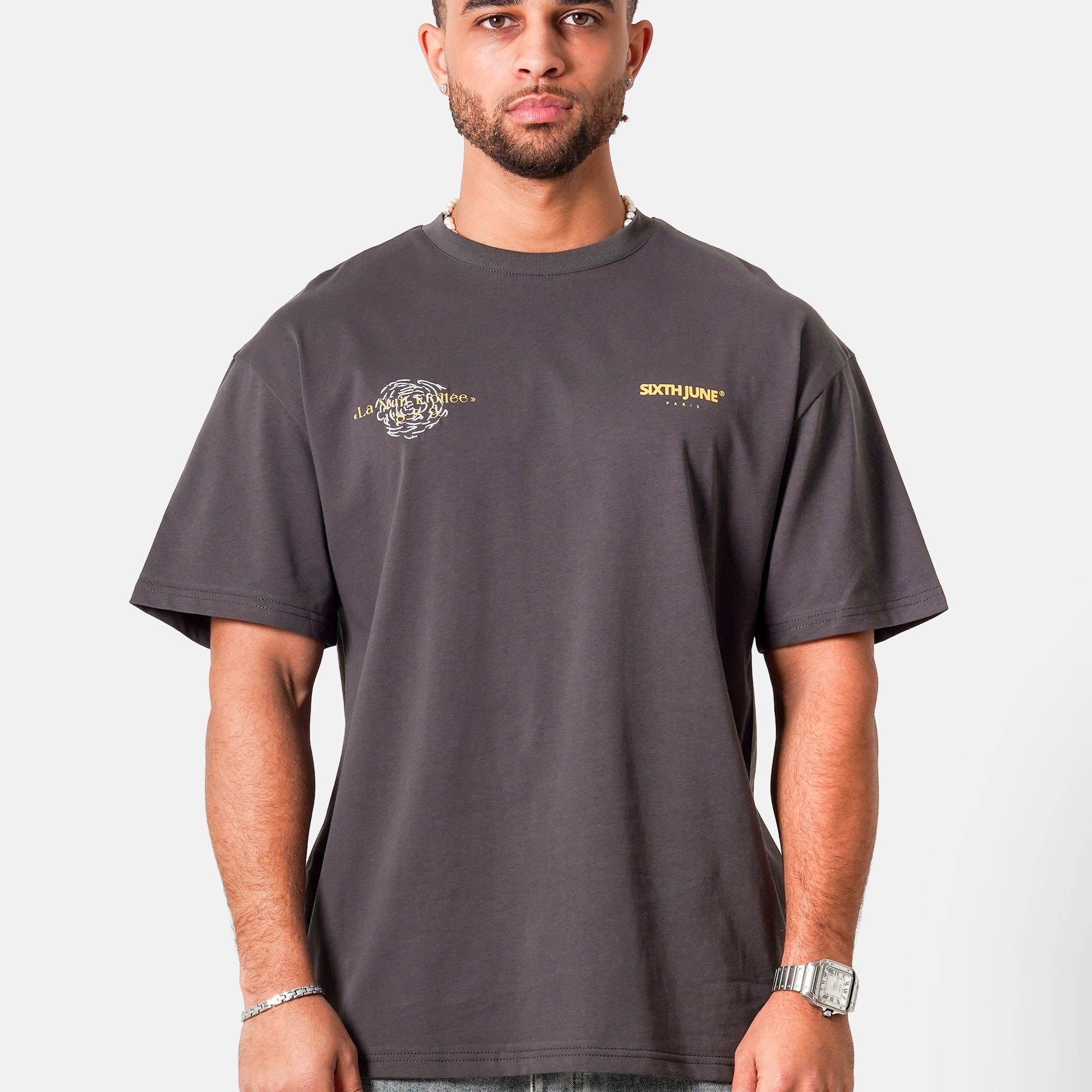 SIXTH JUNE - LA Nuit Etoilee Printed T-shirt -Grey - Headz Up 