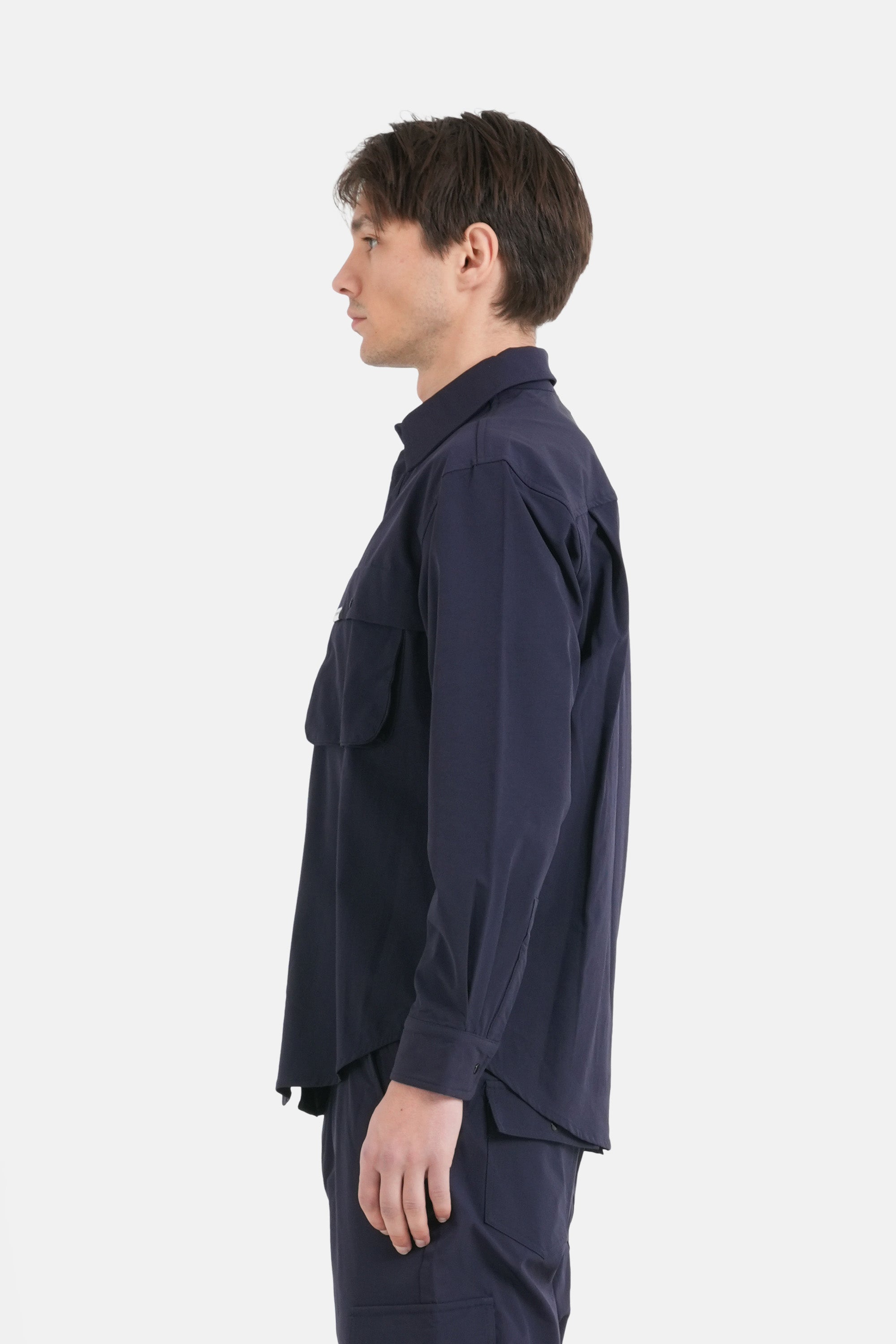 SIXTH JUNE - Utility Nylon Shirt - Navy - Headz Up 