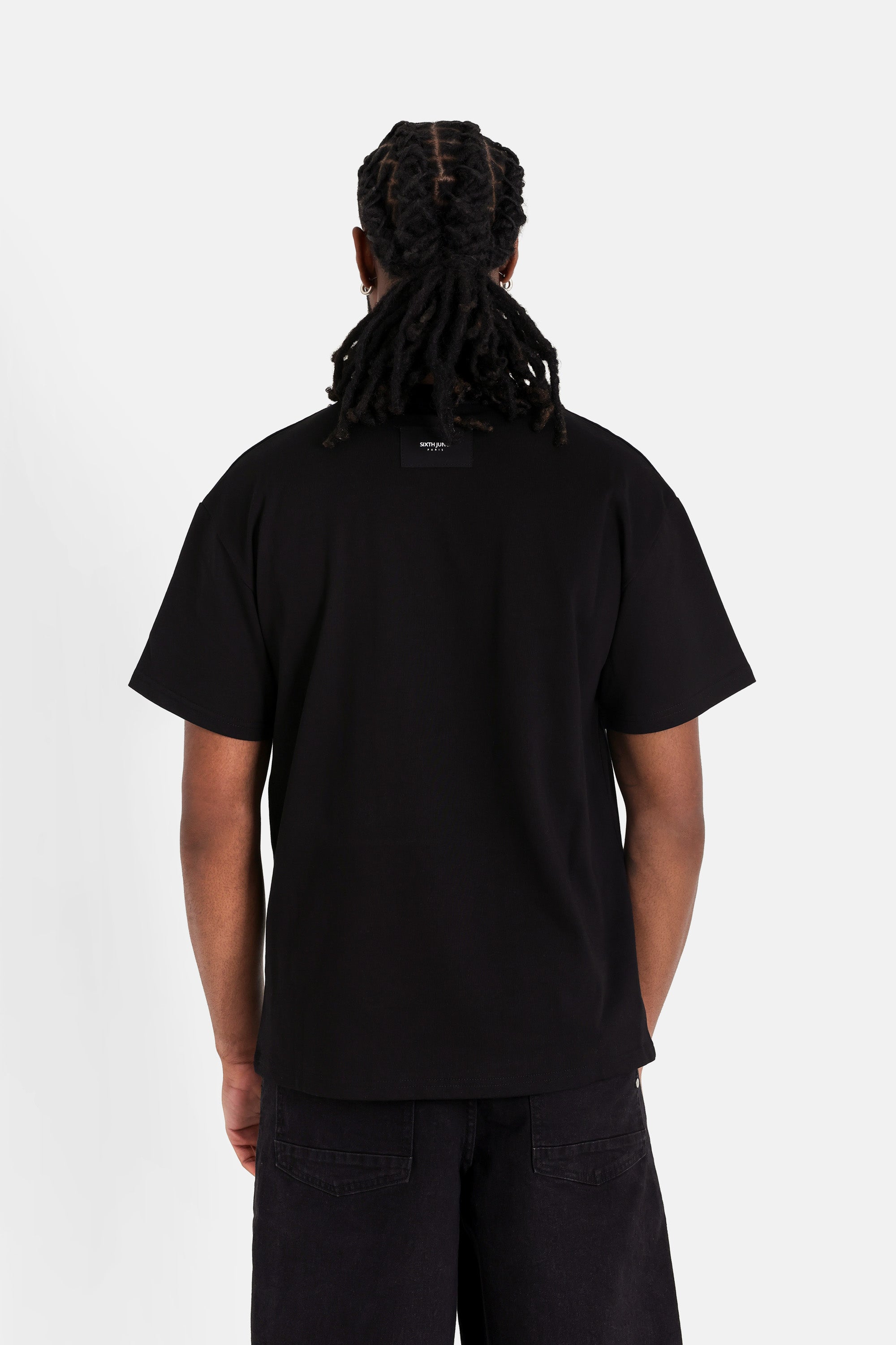 SIXTH JUNE - 6 Heart Embro SS Tshirt - Black - Headz Up 