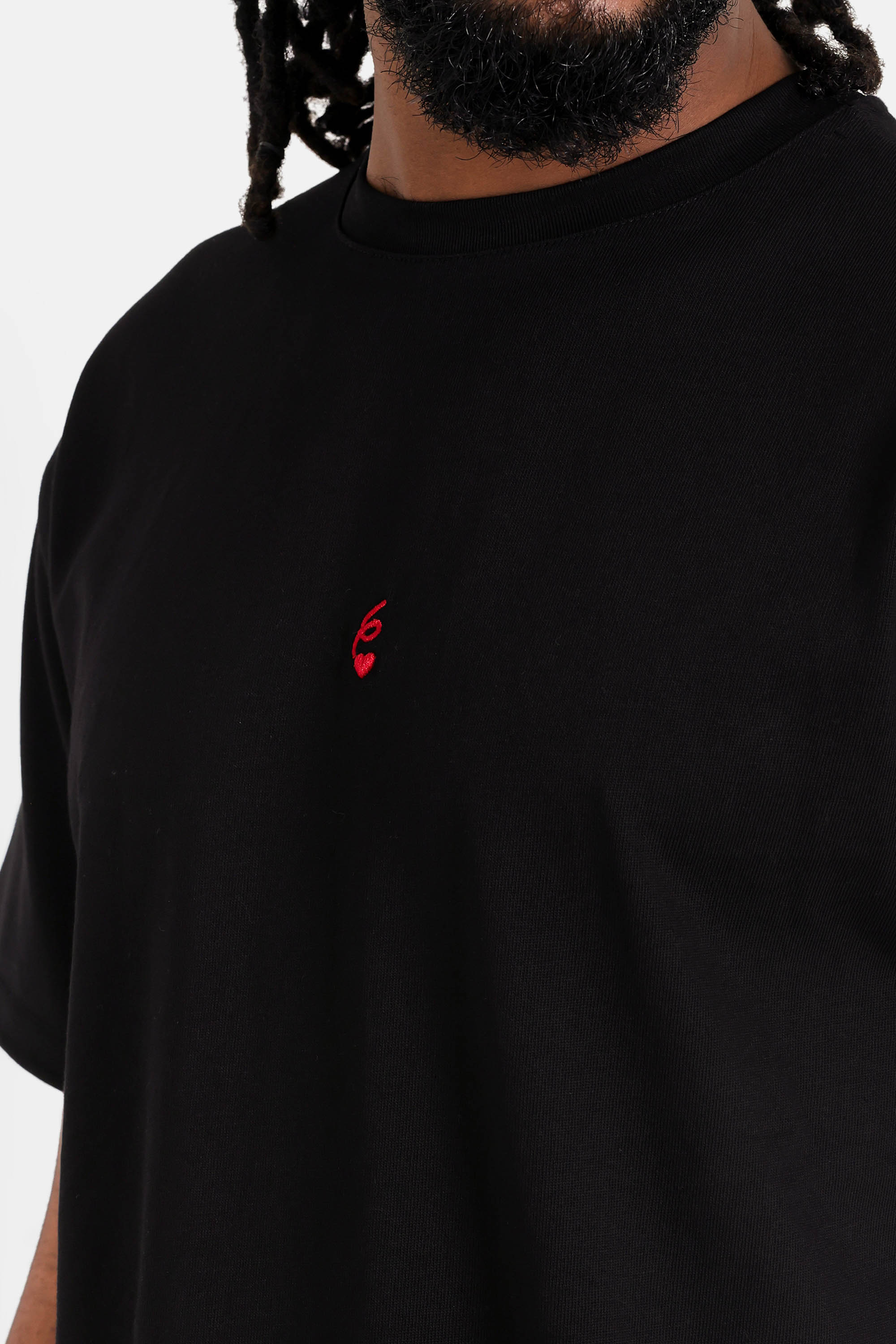 SIXTH JUNE - 6 Heart Embro SS Tshirt - Black - Headz Up 